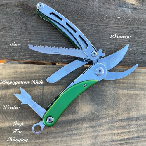 gardeners multi tool 4 in 1 garden tool pruner saw propagation knife and weeder 694039