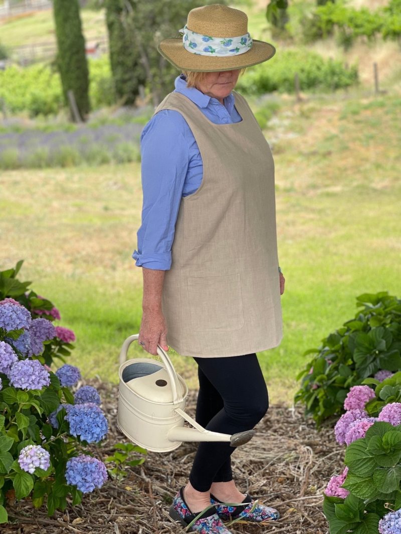 linen apron french style crossback 353967