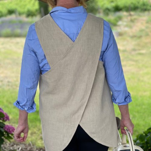 linen apron french style crossback 556124